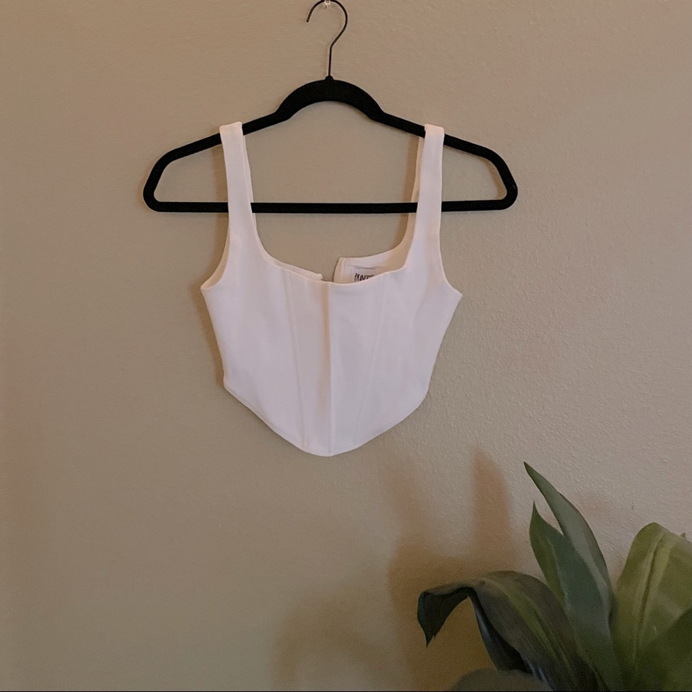 NWOT Princess Polly Kaeshia Ribbed Bustier Crop Top Size 6